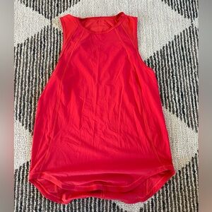 Red lululemon sculpt tank top